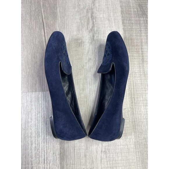 Alexander McQueen Blue Suede Loafers w/Sequin Skull Detail Size 36 US 5.5 (B) - Picture 7 of 7